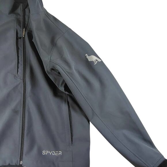 Spyder - Hike Ski Men's Fleece Lined Soft Shell Ski Jacket Gray - Size: Large - Picture 8 of 12